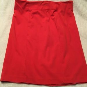 Orange Knee Length Pencil skirt
